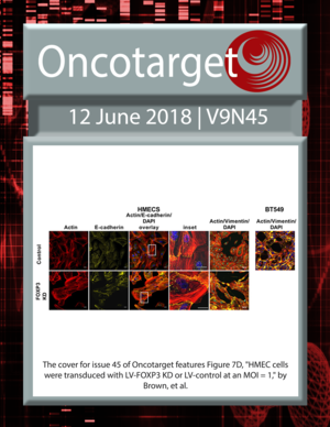 Journal Cover for Oncotarget V9N45