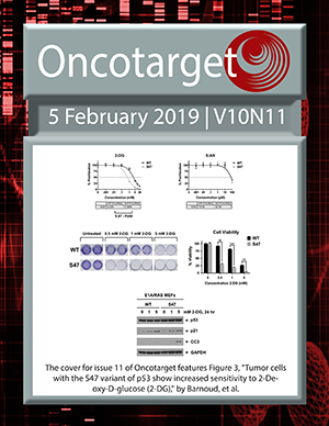Journal Cover for Oncotarget V10N11