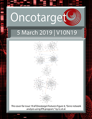 Journal Cover for Oncotarget V10N19