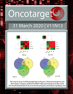 Journal Cover for Oncotarget V11N13