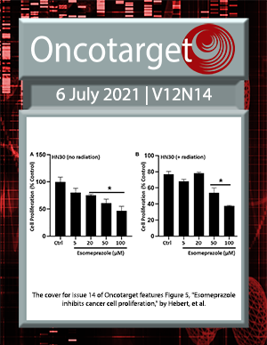 Journal Cover for Oncotarget V12N14